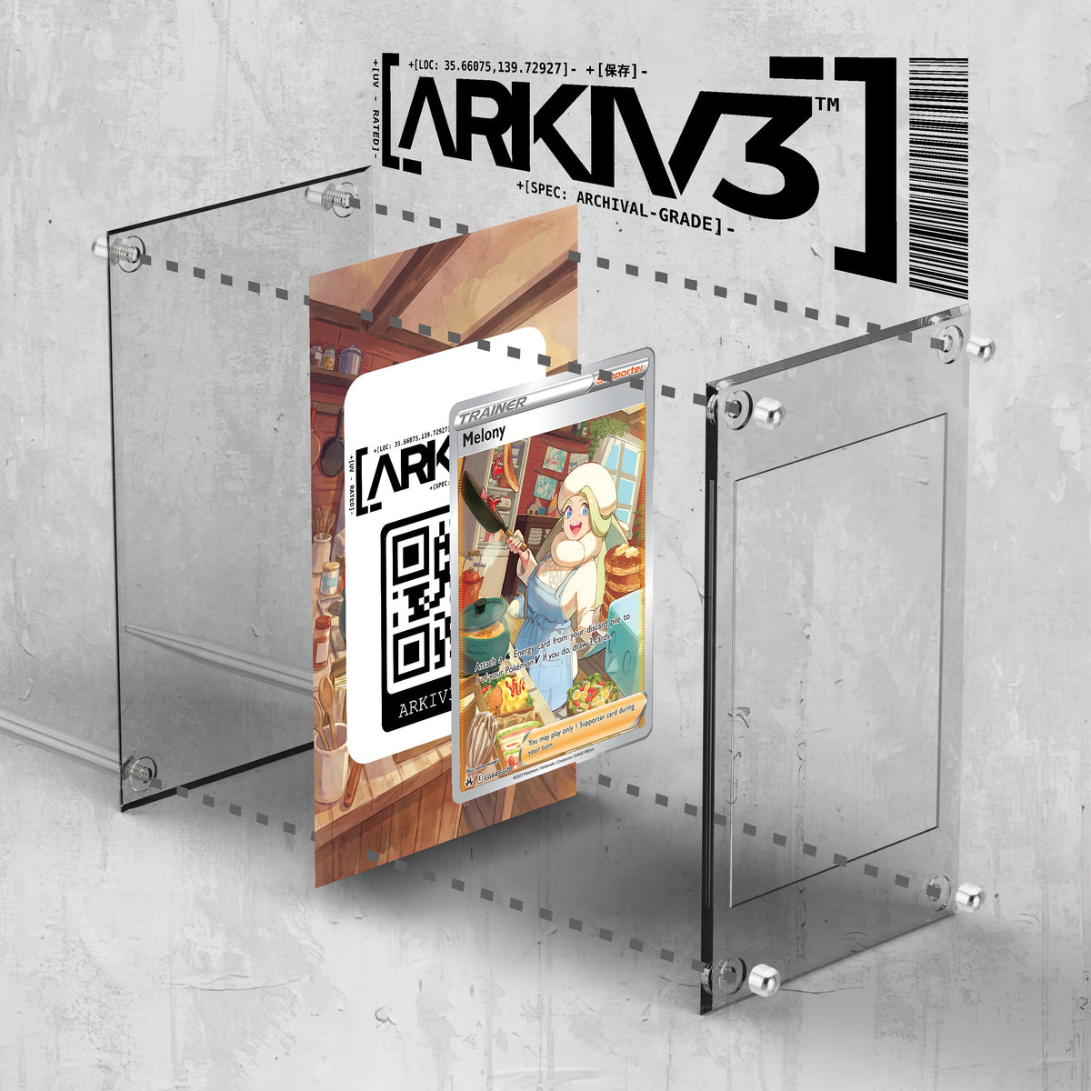 [UNIT: GG64/70] // Melony Extended Art Display Case - Raw