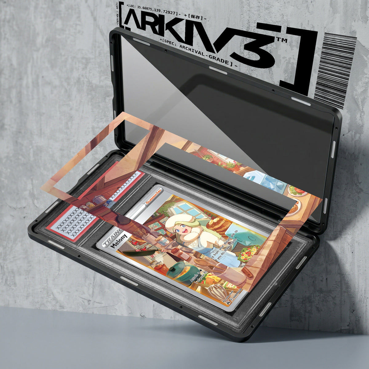 ARKIV3 PSA graded exploded mockup