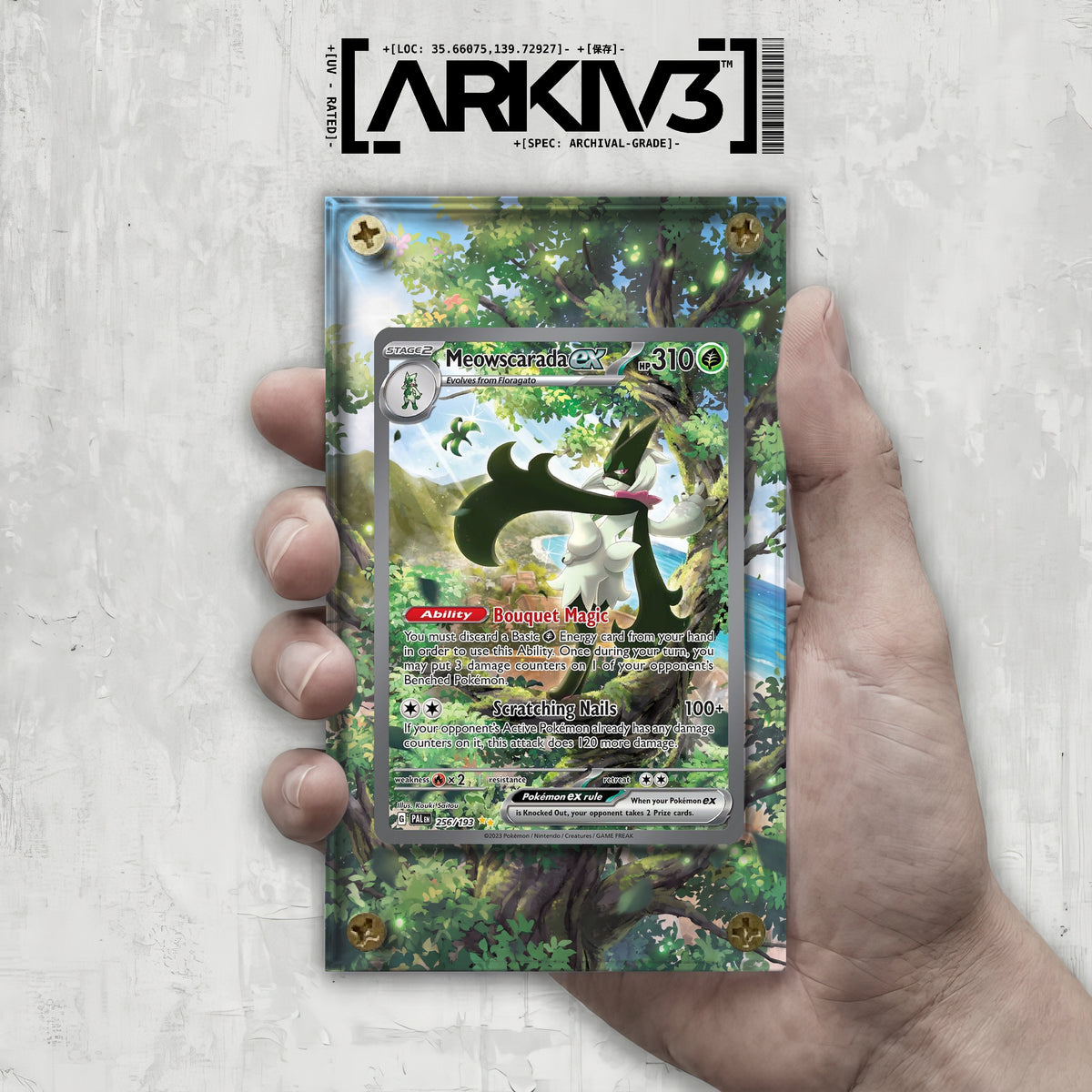 [UNIT: 256/193] // Meowscarada ex Extended Art Display Case - Raw
