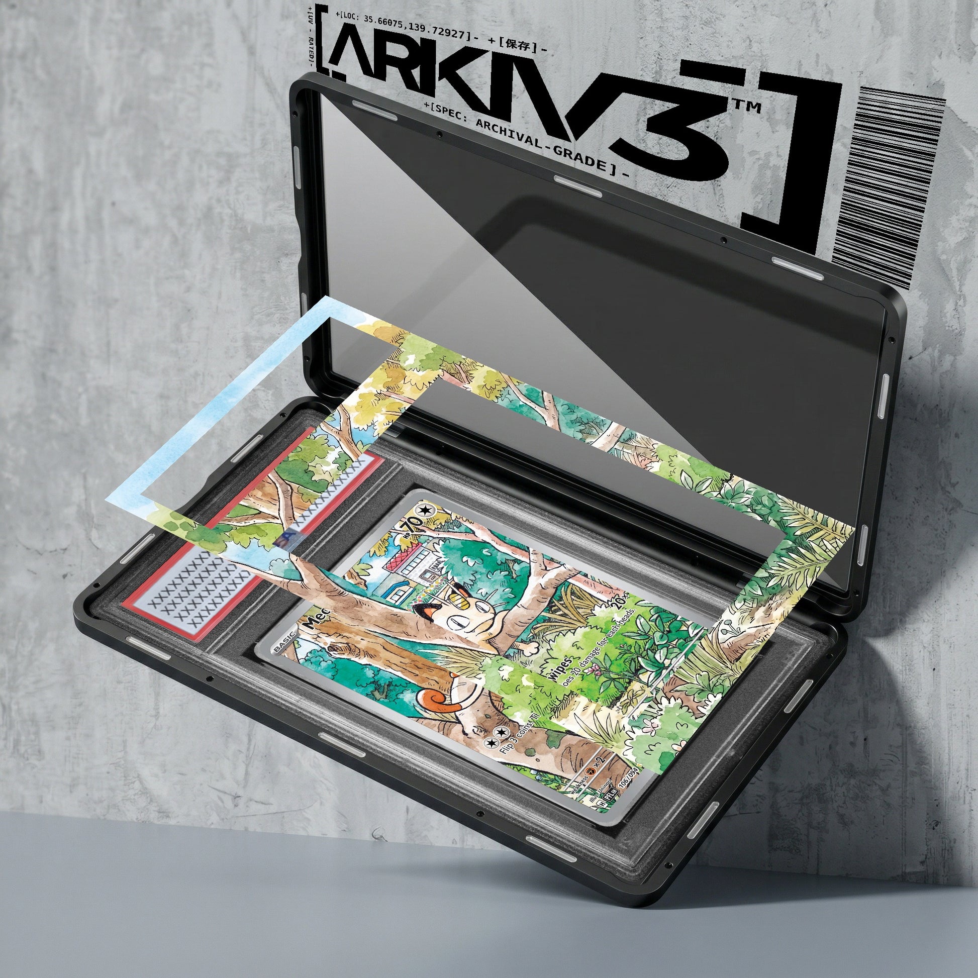 ARKIV3 PSA graded exploded mockup