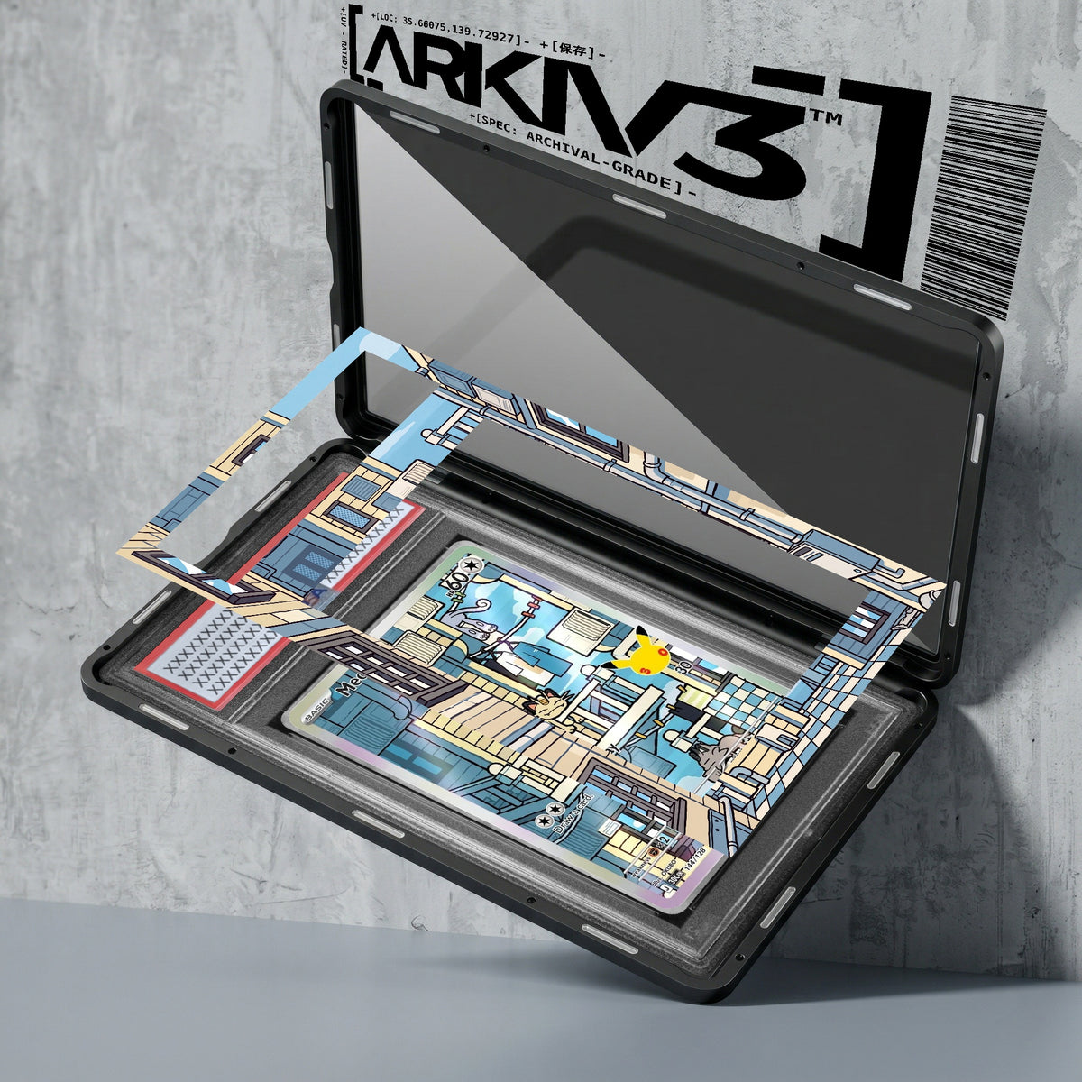 ARKIV3 PSA graded exploded mockup