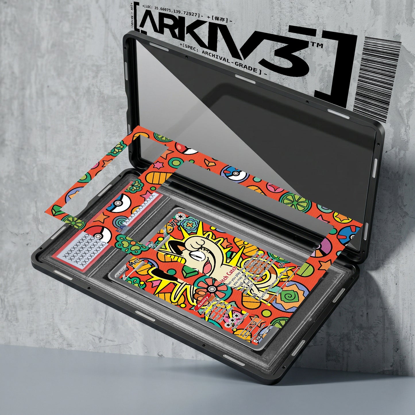[UNIT: 121/088] // Meowth ex Extended Art Display Case - Graded