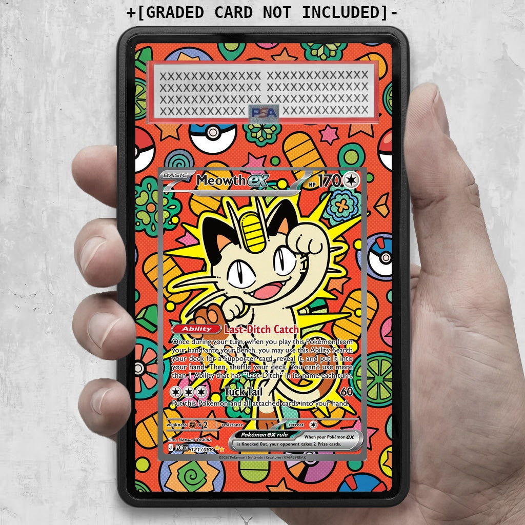 [UNIT: 121/088] // Meowth ex Extended Art Display Case - Graded
