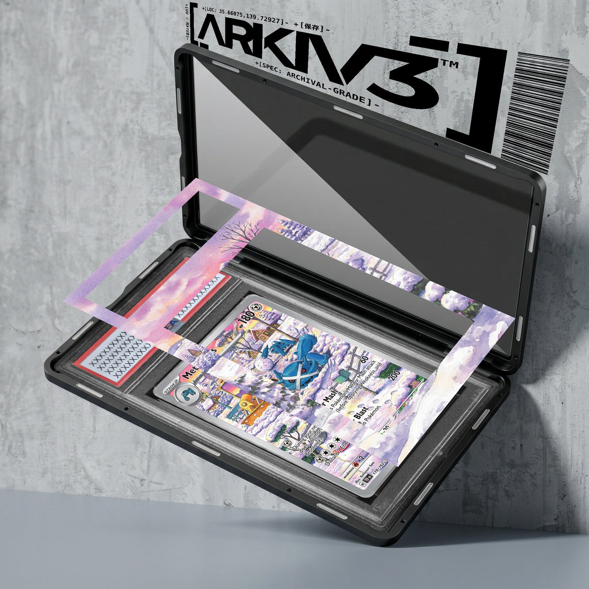 ARKIV3 PSA graded exploded mockup