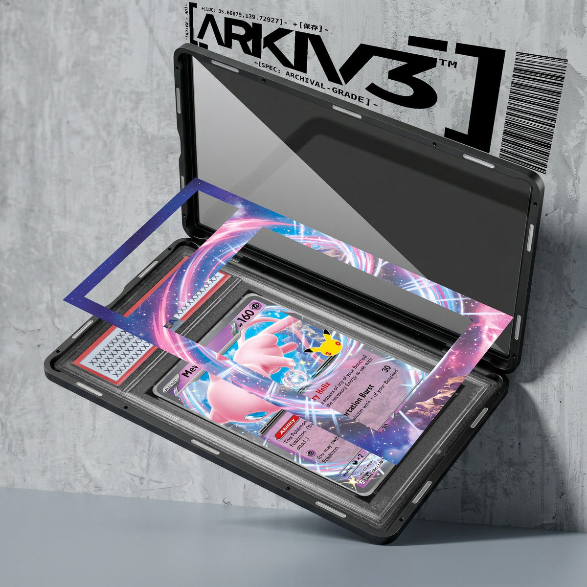ARKIV3 PSA graded exploded mockup