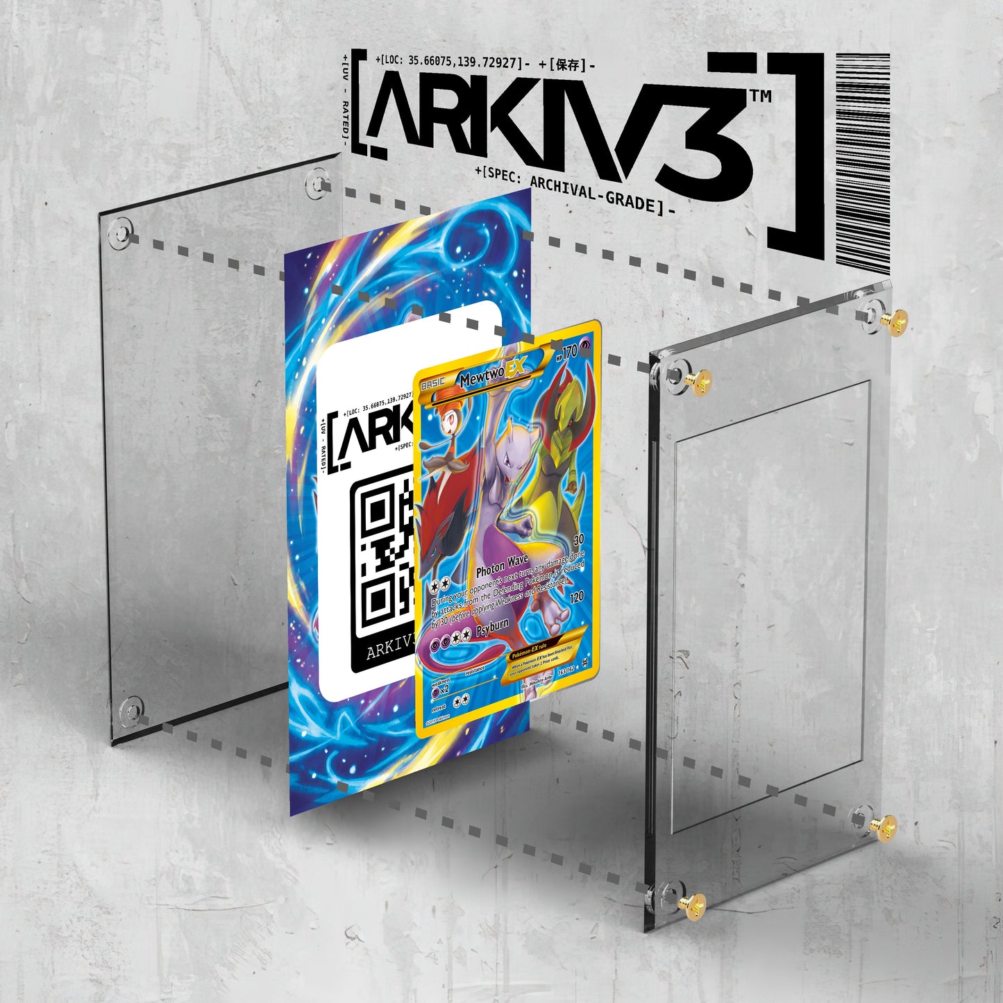 [UNIT: 163/162] // Mewtwo-EX Extended Art Display Case - Raw