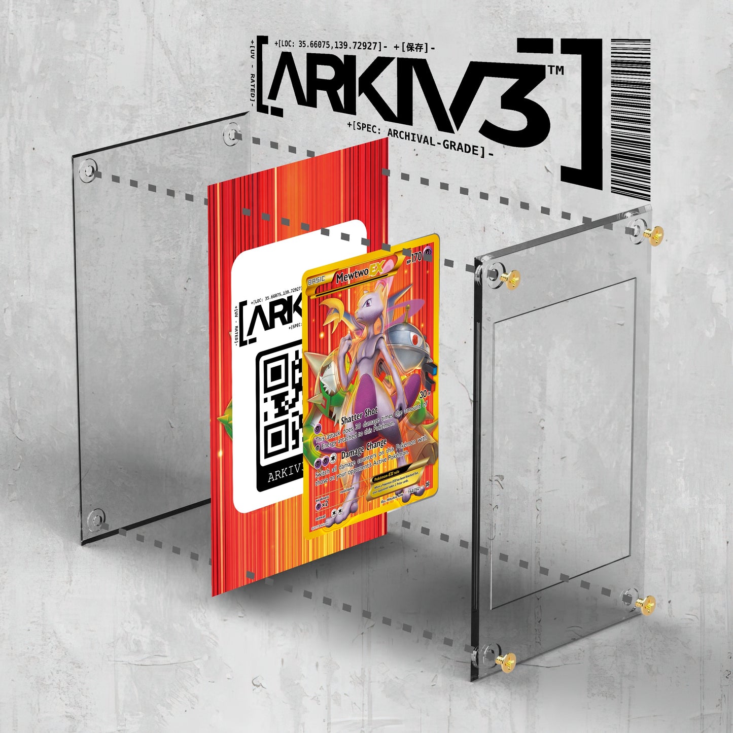 [UNIT: 164/162] // Mewtwo-EX Extended Art Display Case - Raw
