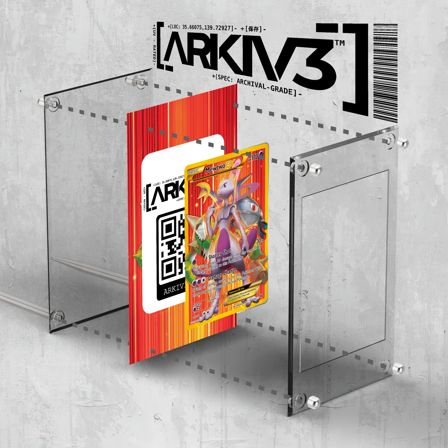 [UNIT: 164/162] // Mewtwo-EX Extended Art Display Case - Raw