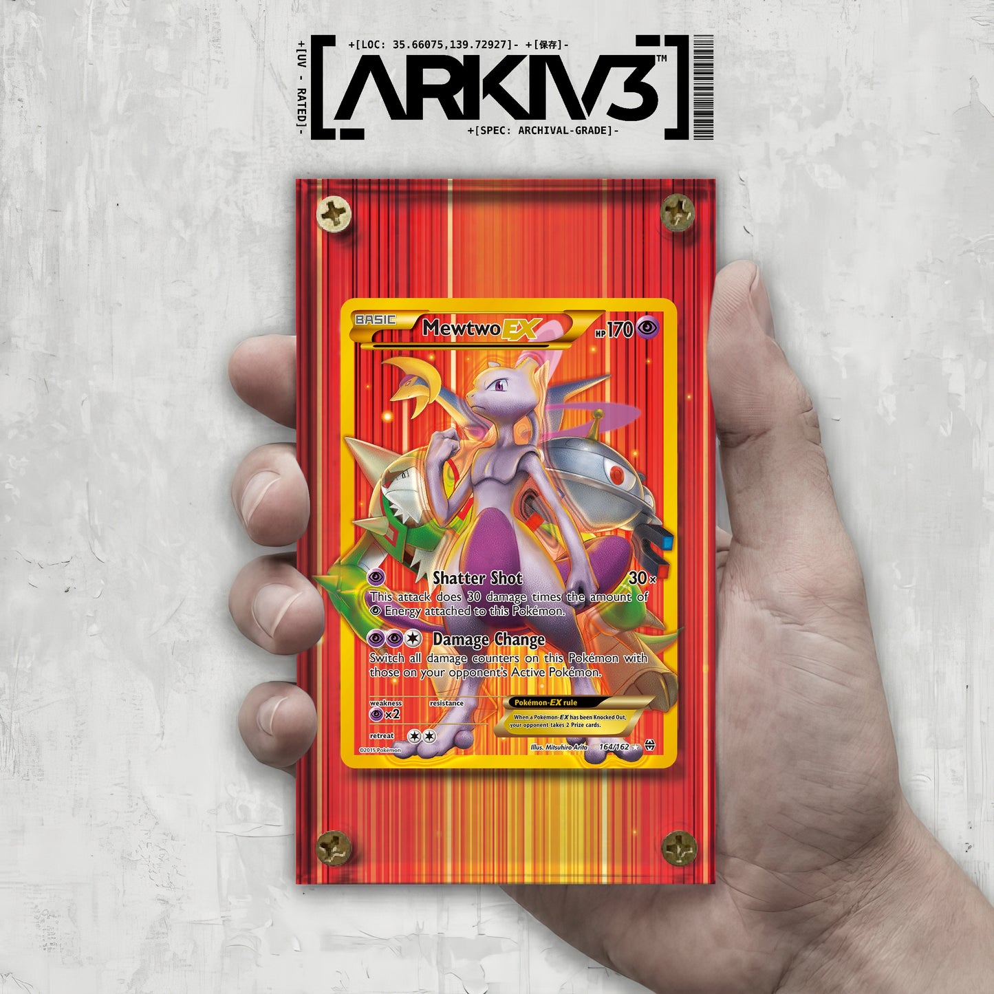 [UNIT: 164/162] // Mewtwo-EX Extended Art Display Case - Raw