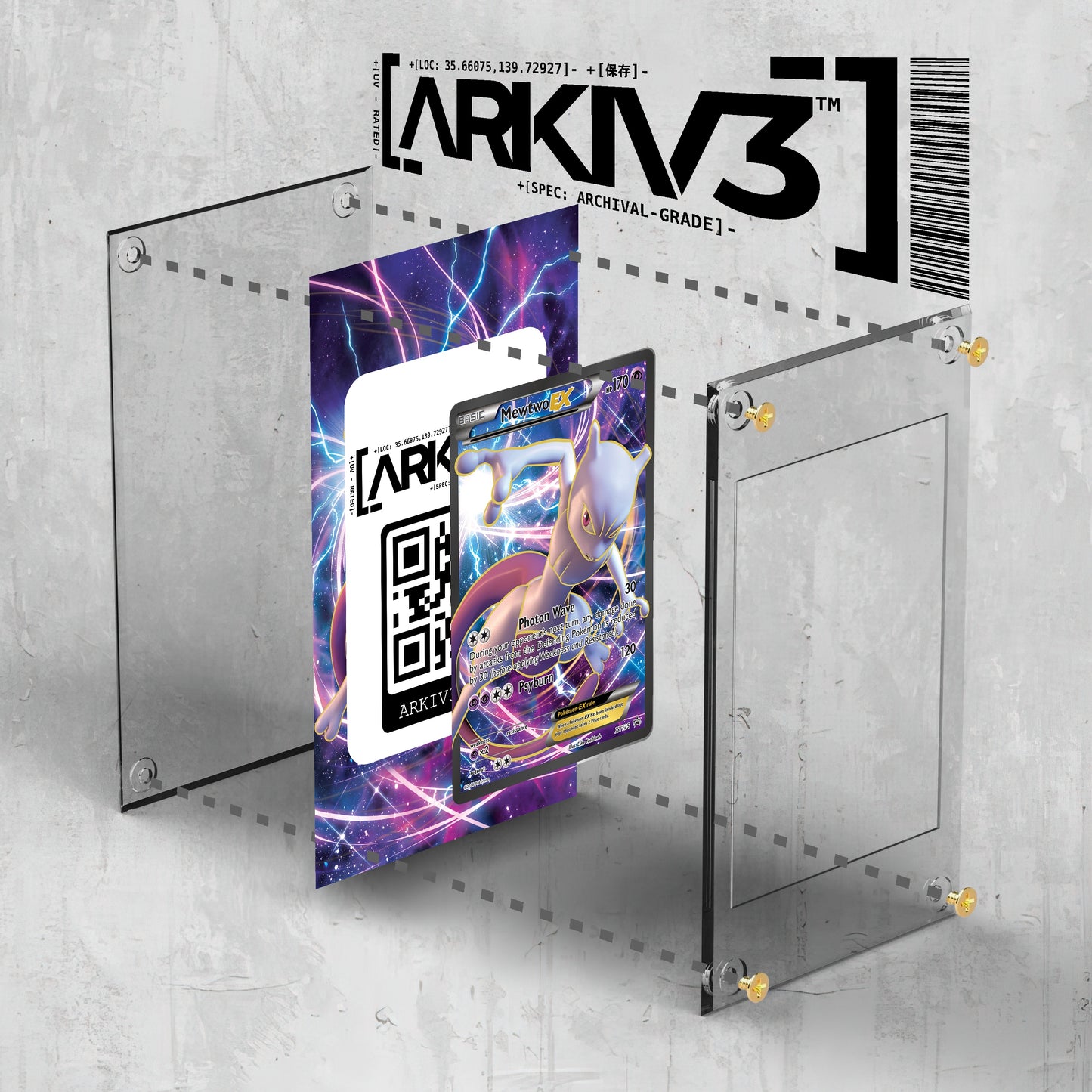 [UNIT: XY125/211] // Mewtwo-EX Extended Art Display Case - Raw