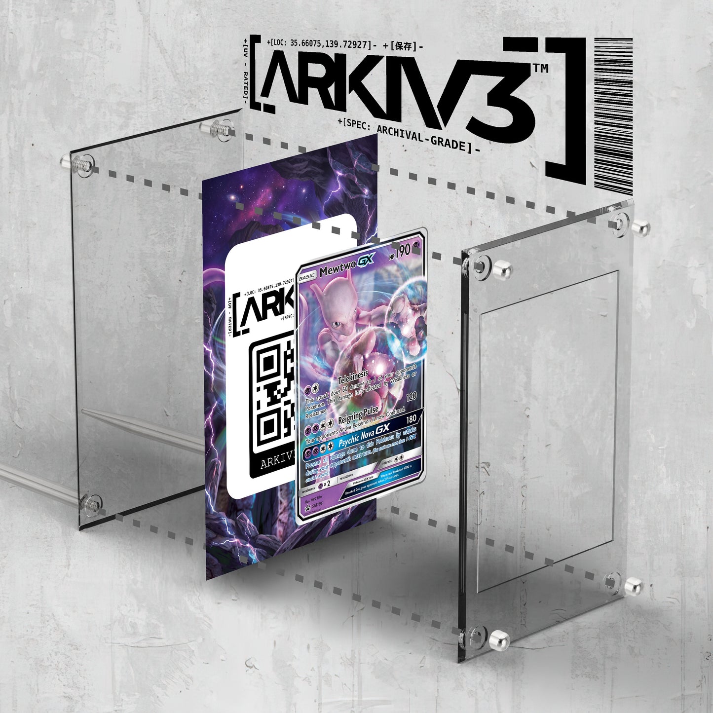 [UNIT: SM196/248] // Mewtwo-GX Extended Art Display Case - Raw