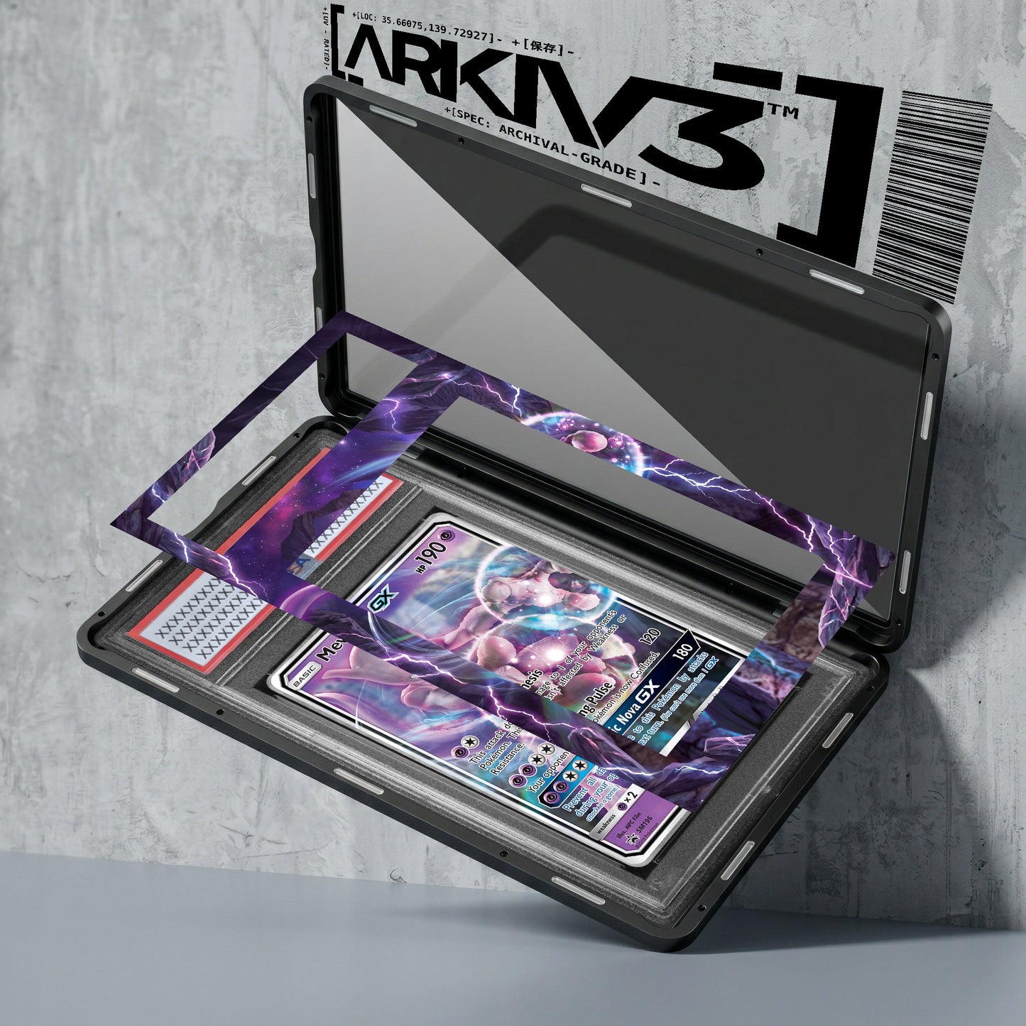 ARKIV3 PSA graded exploded mockup