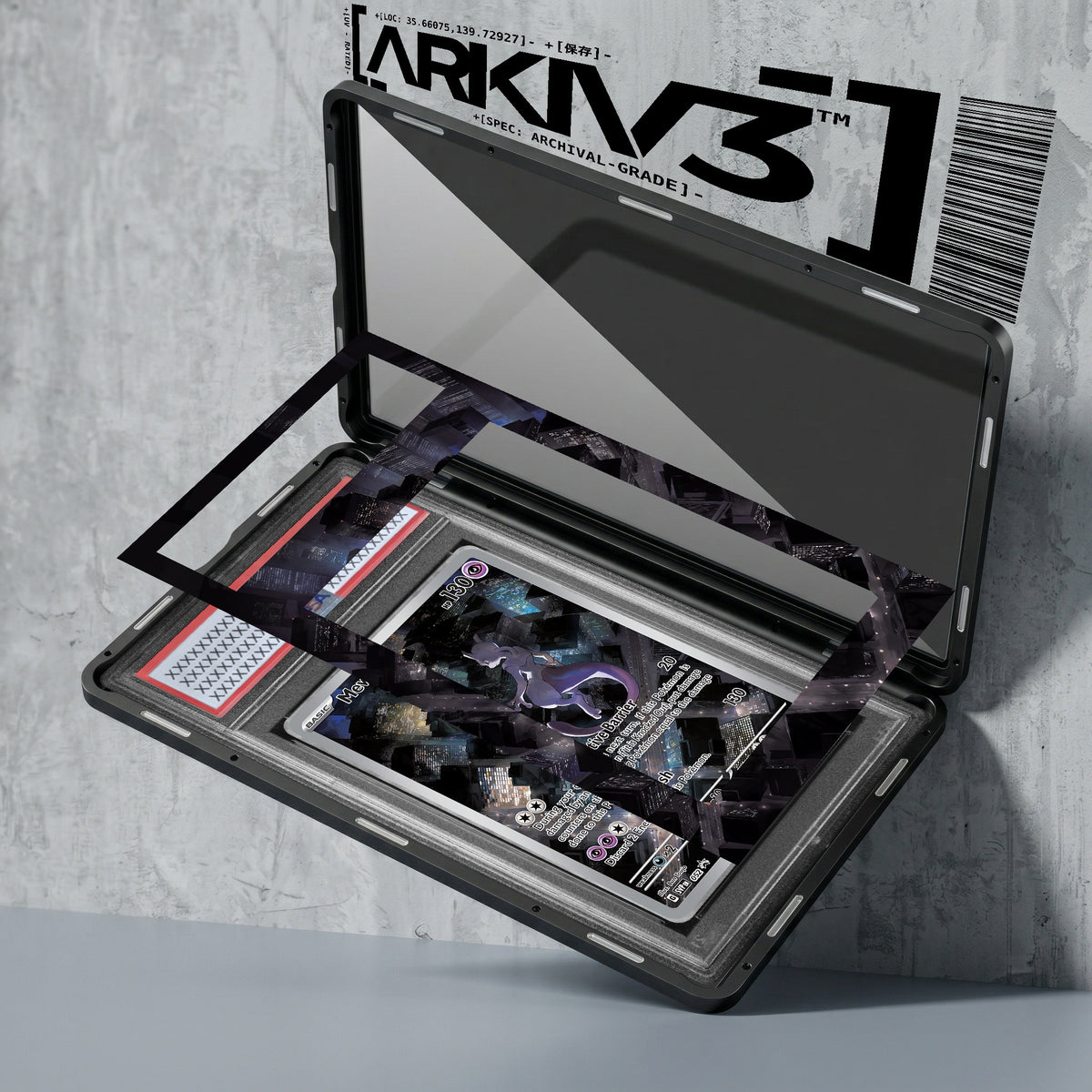 ARKIV3 PSA graded exploded mockup