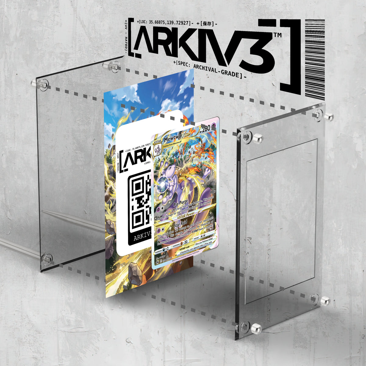 [UNIT: GG44/70] // Mewtwo VSTAR Extended Art Display Case - Raw