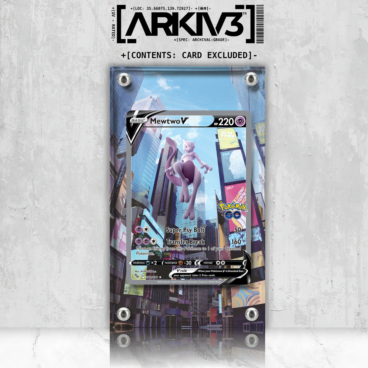 [UNIT: 72/78] // Mewtwo V Extended Art Display Case - Raw