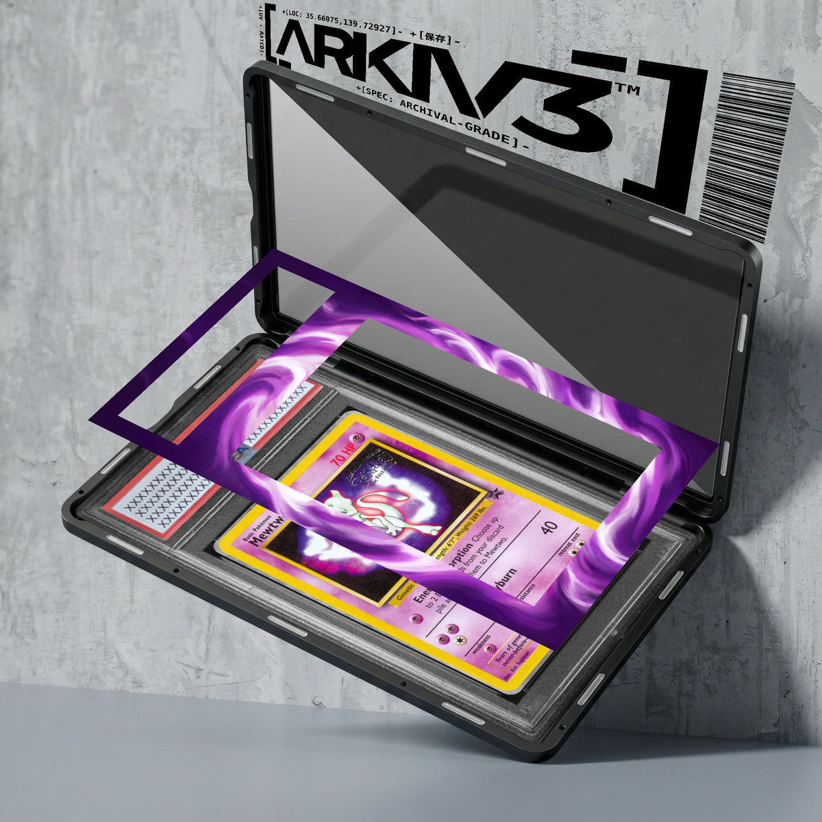 ARKIV3 PSA graded exploded mockup