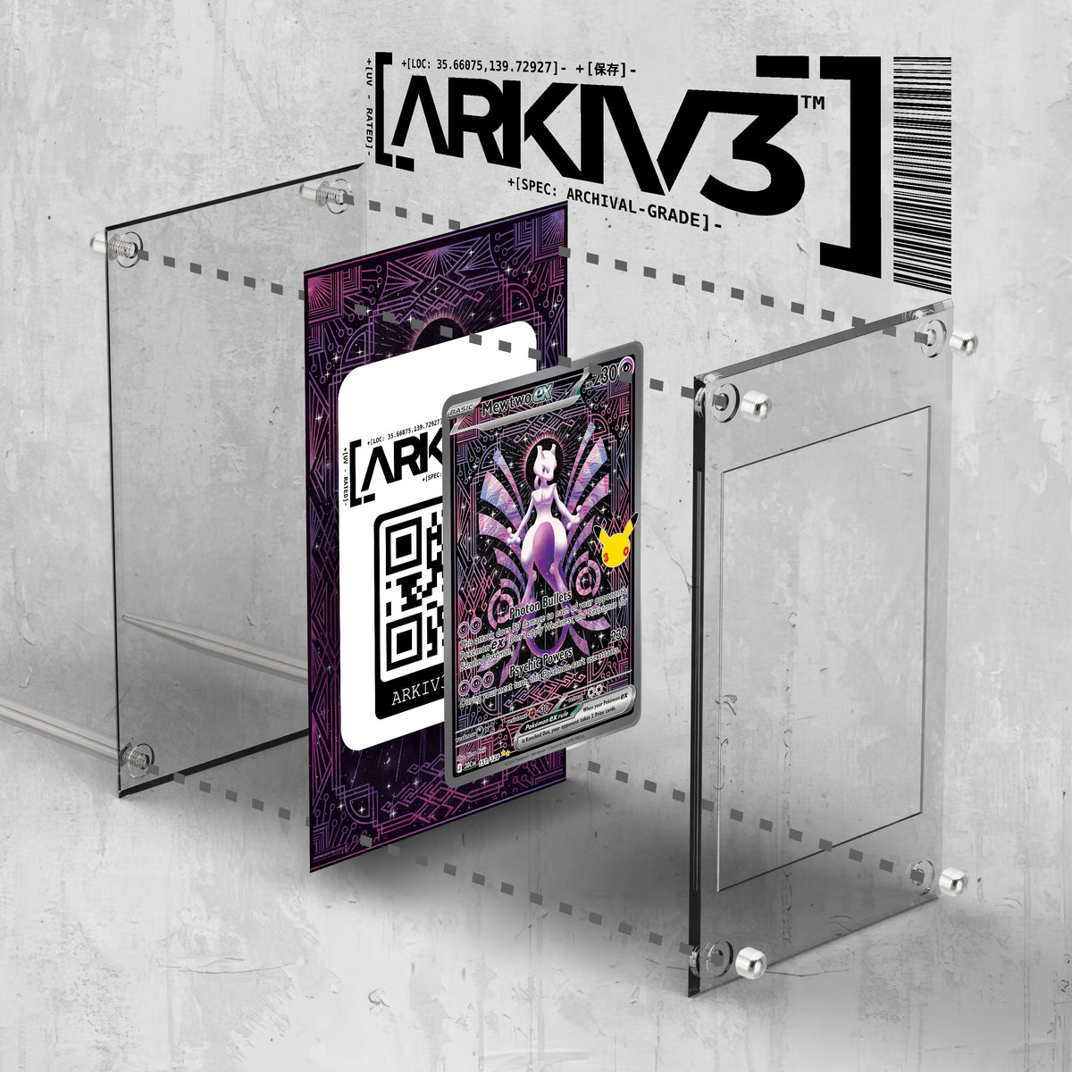 [UNIT: 151/128] // Mewtwo ex Extended Art Display Case - Raw
