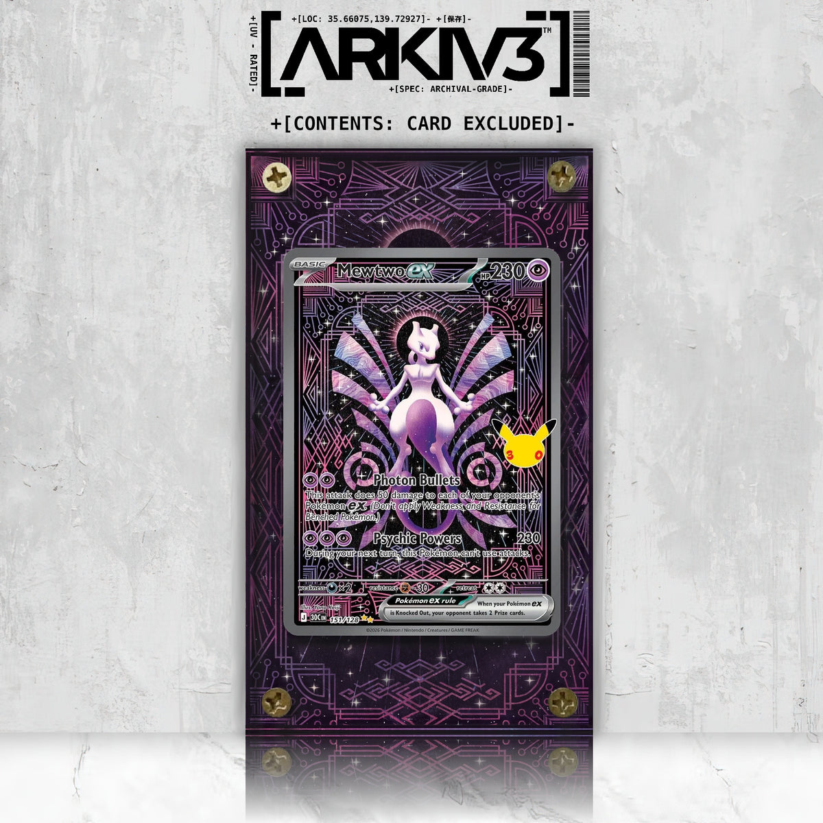 [UNIT: 151/128] // Mewtwo ex Extended Art Display Case - Raw