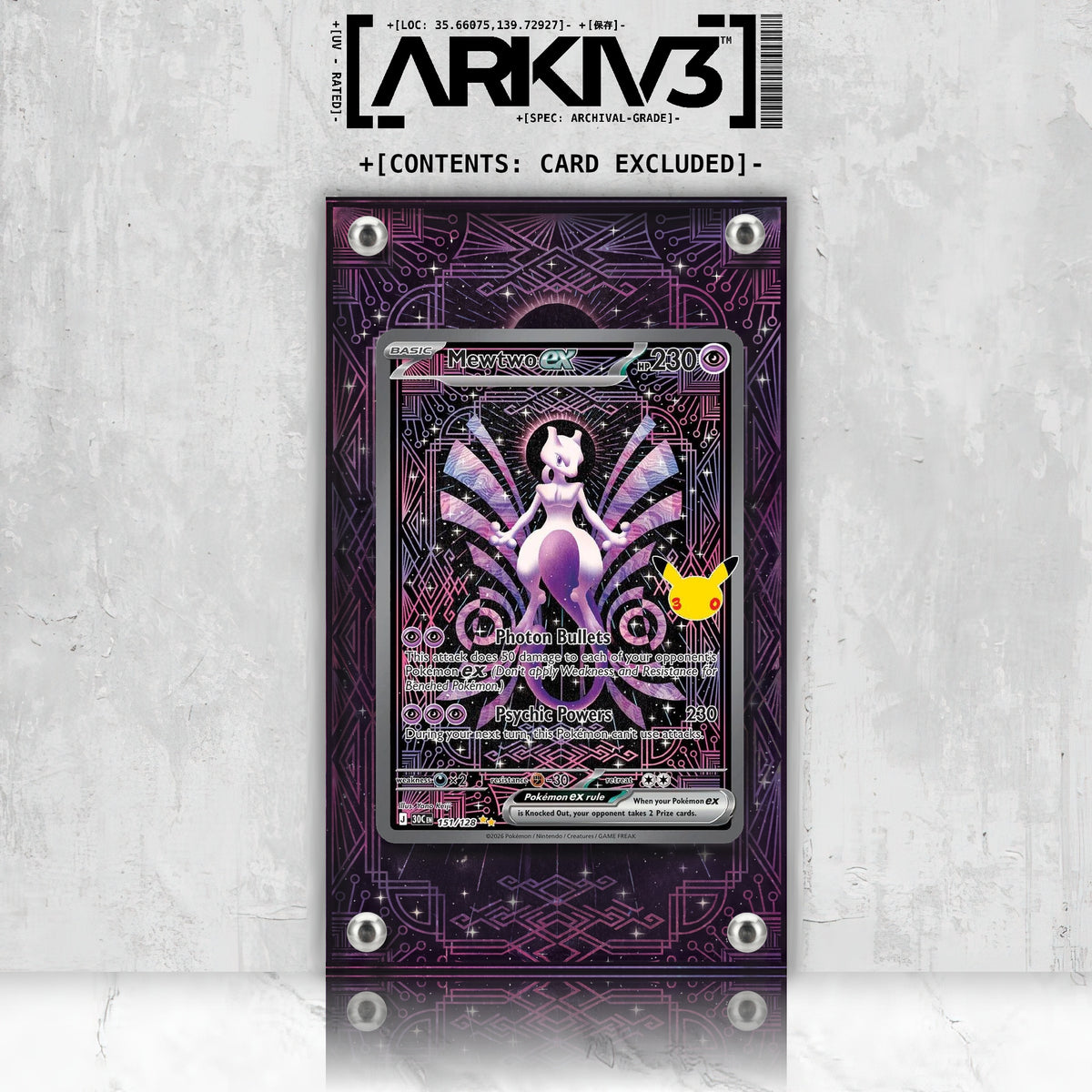 [UNIT: 151/128] // Mewtwo ex Extended Art Display Case - Raw