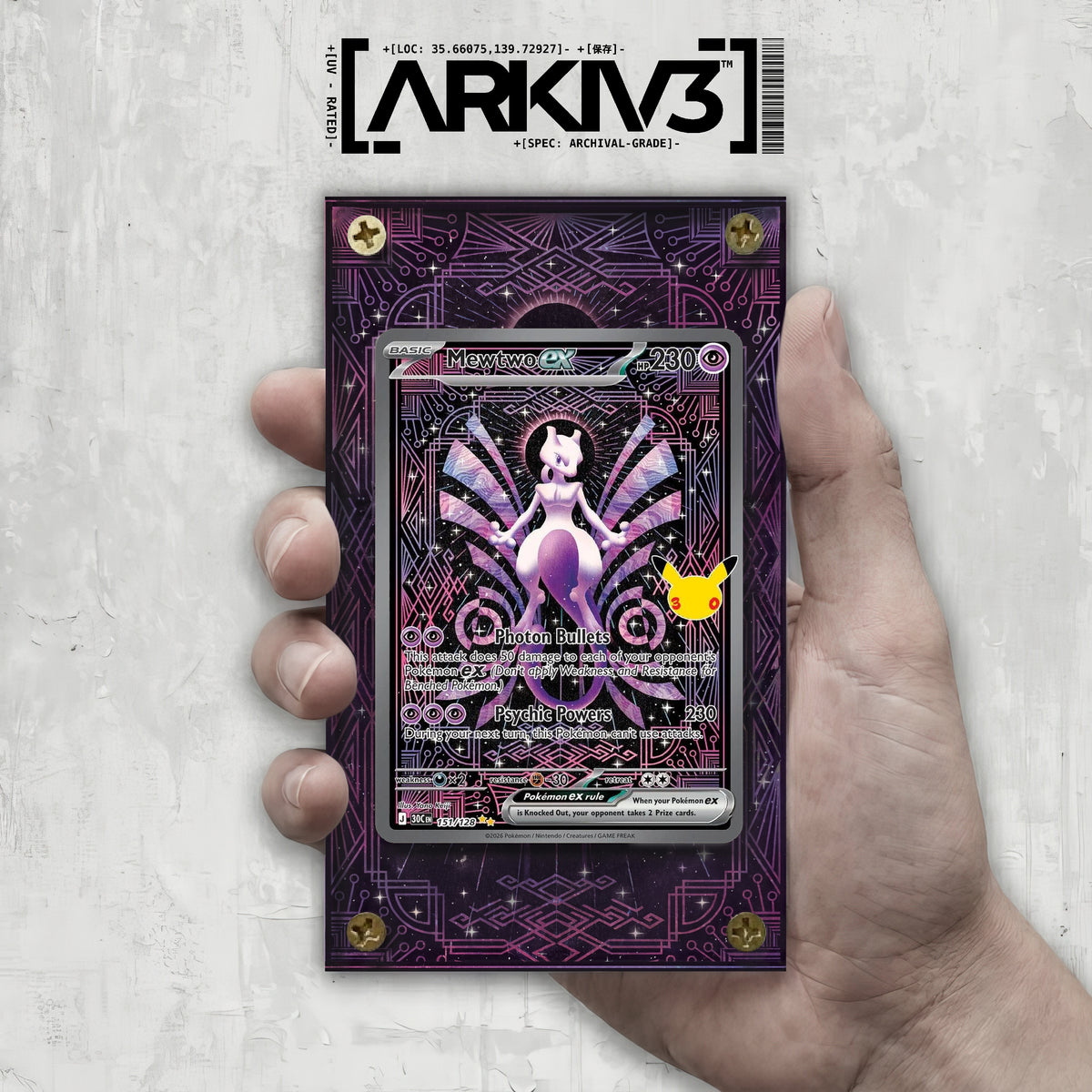 [UNIT: 151/128] // Mewtwo ex Extended Art Display Case - Raw