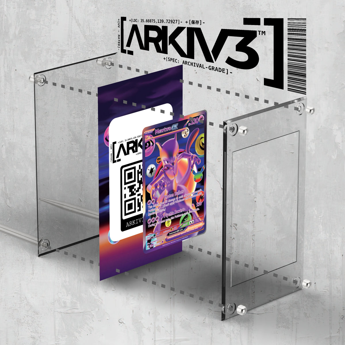 [UNIT: 157/128] // Mewtwo ex Extended Art Display Case - Raw