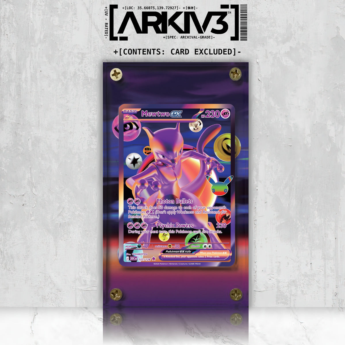 [UNIT: 157/128] // Mewtwo ex Extended Art Display Case - Raw