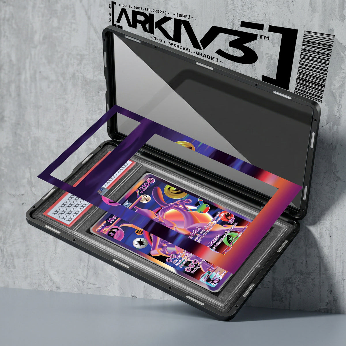 ARKIV3 PSA graded exploded mockup