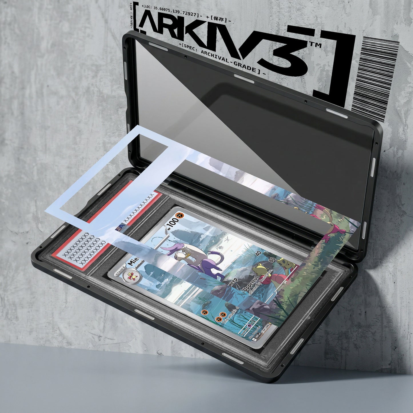 ARKIV3 PSA graded exploded mockup