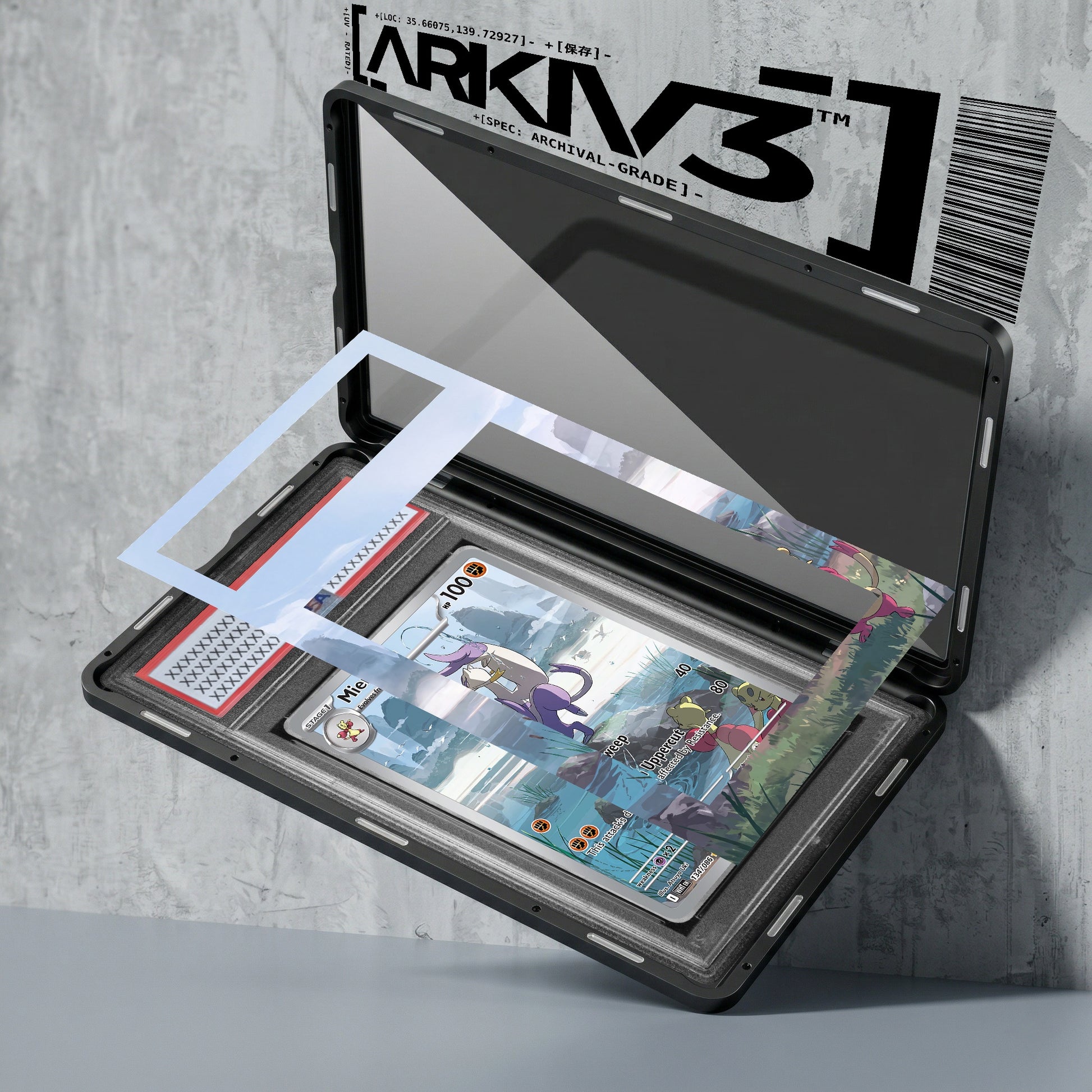 ARKIV3 PSA graded exploded mockup
