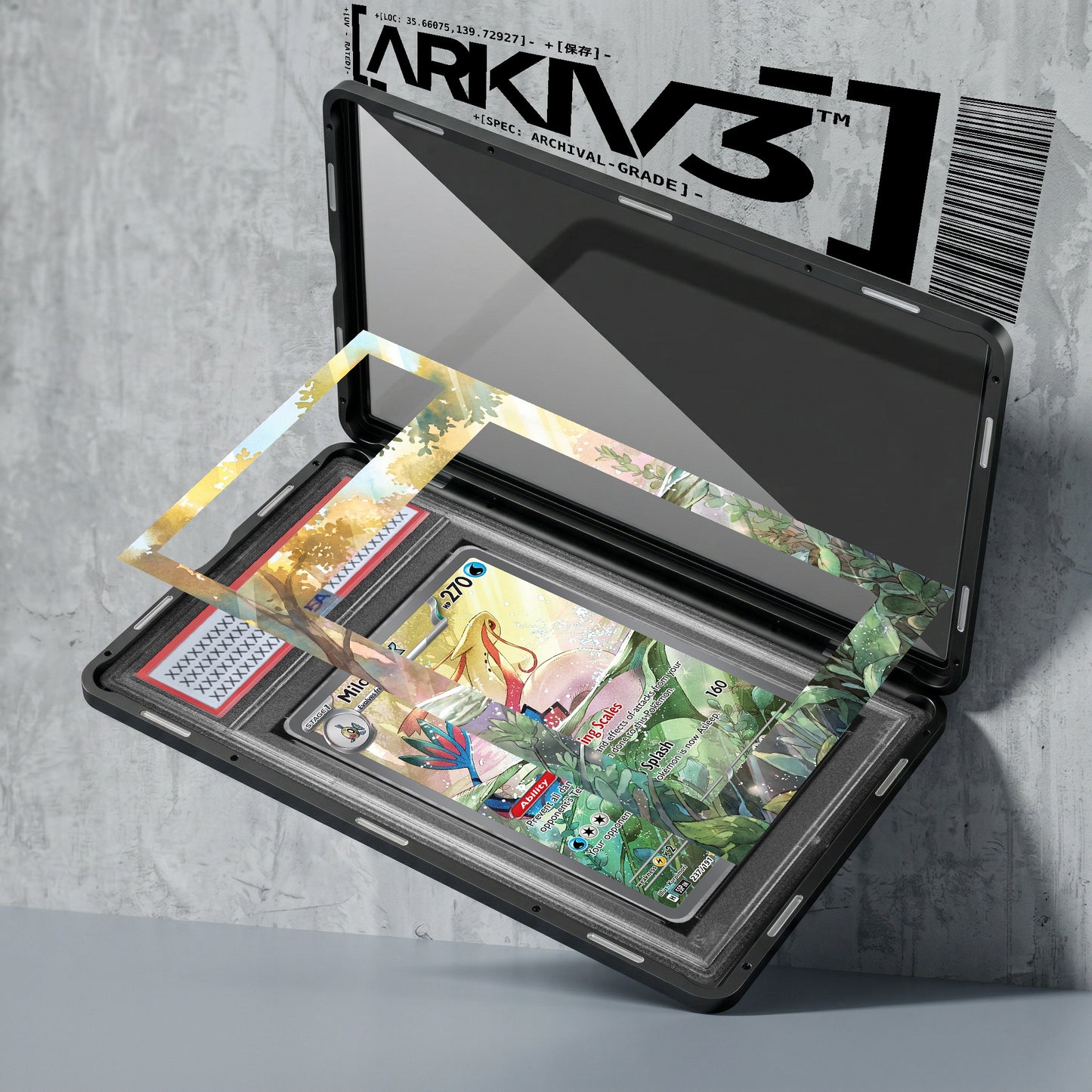 ARKIV3 PSA graded exploded mockup