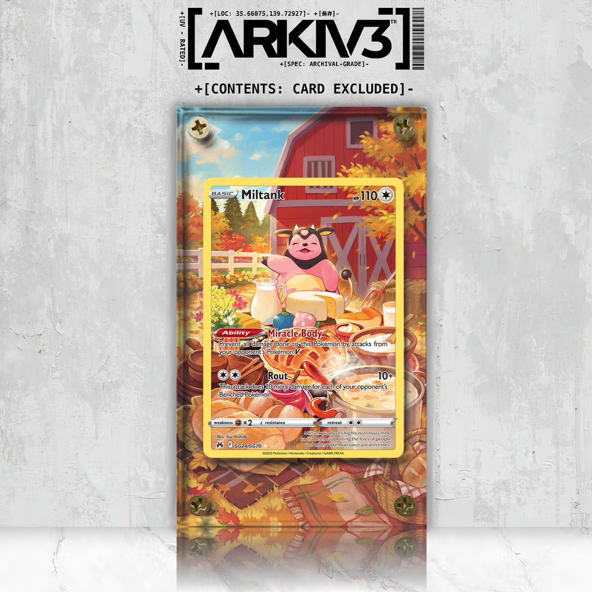 [UNIT: GG24/70] // Miltank Extended Art Display Case - Raw