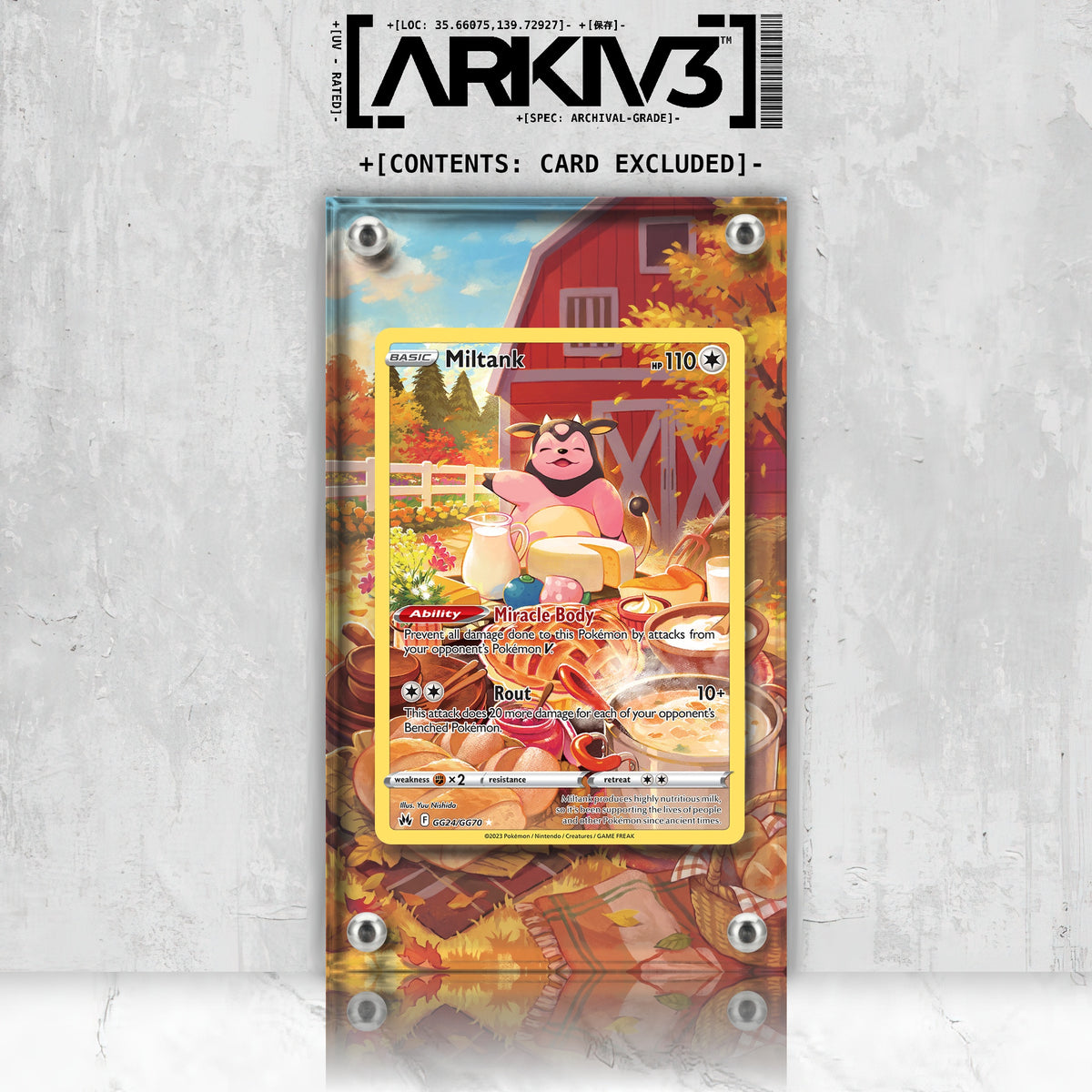 [UNIT: GG24/70] // Miltank Extended Art Display Case - Raw