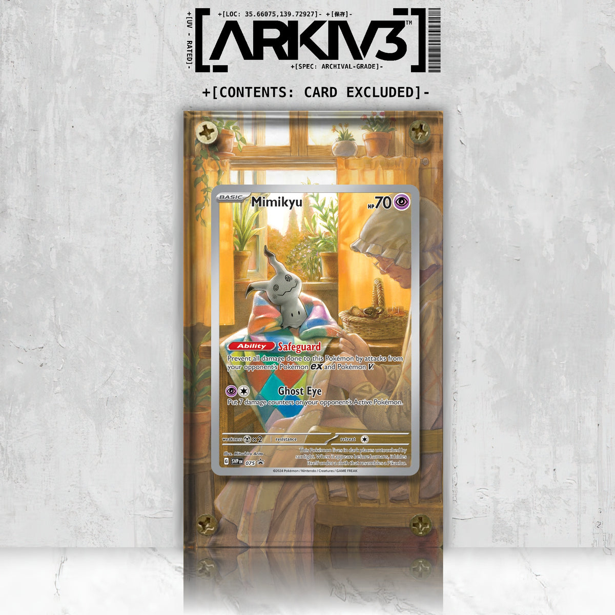 [UNIT: 75] // Mimikyu Extended Art Display Case - Raw