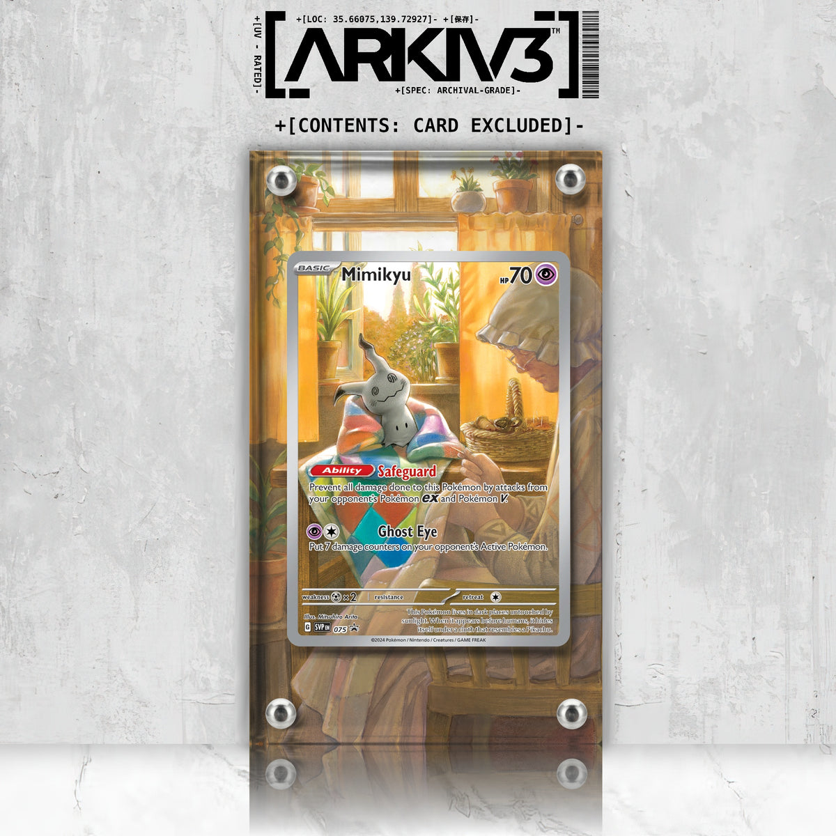[UNIT: 75] // Mimikyu Extended Art Display Case - Raw