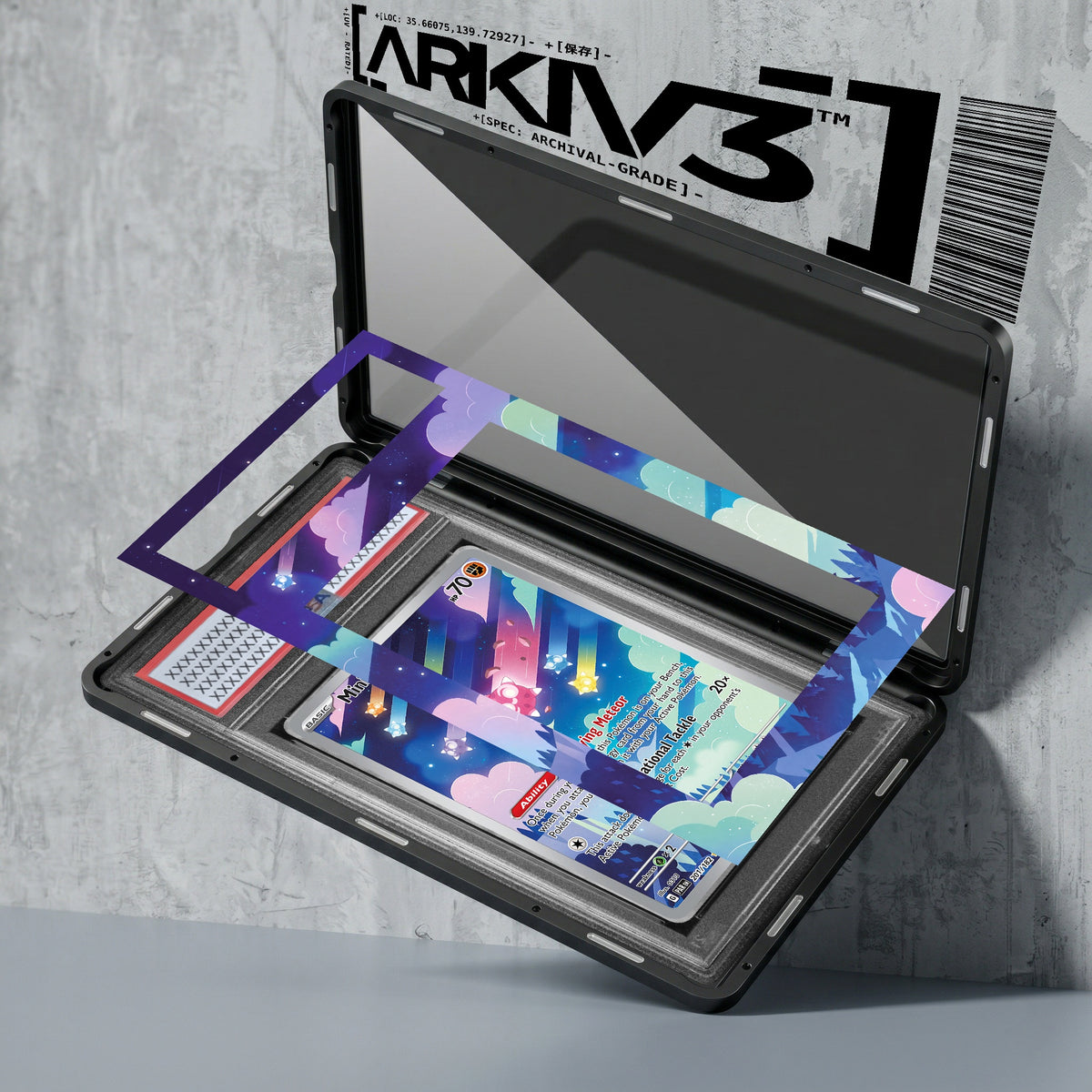 ARKIV3 PSA graded exploded mockup