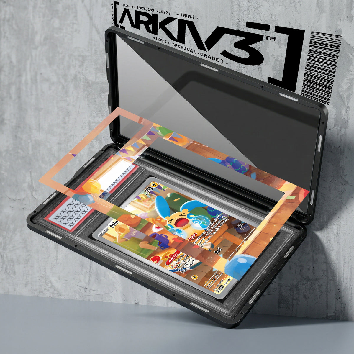 ARKIV3 PSA graded exploded mockup