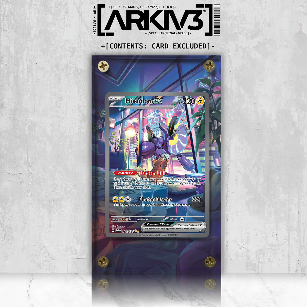[UNIT: 244/198] // Miraidon ex Extended Art Display Case - Raw