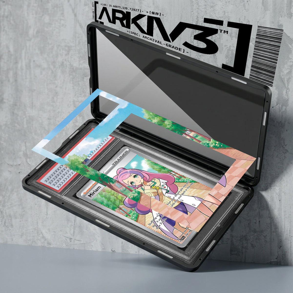 ARKIV3 PSA graded exploded mockup