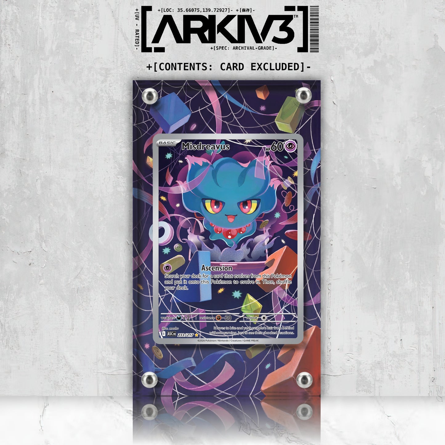 [UNIT: 233/217] // Misdreavus Extended Art Display Case - Raw