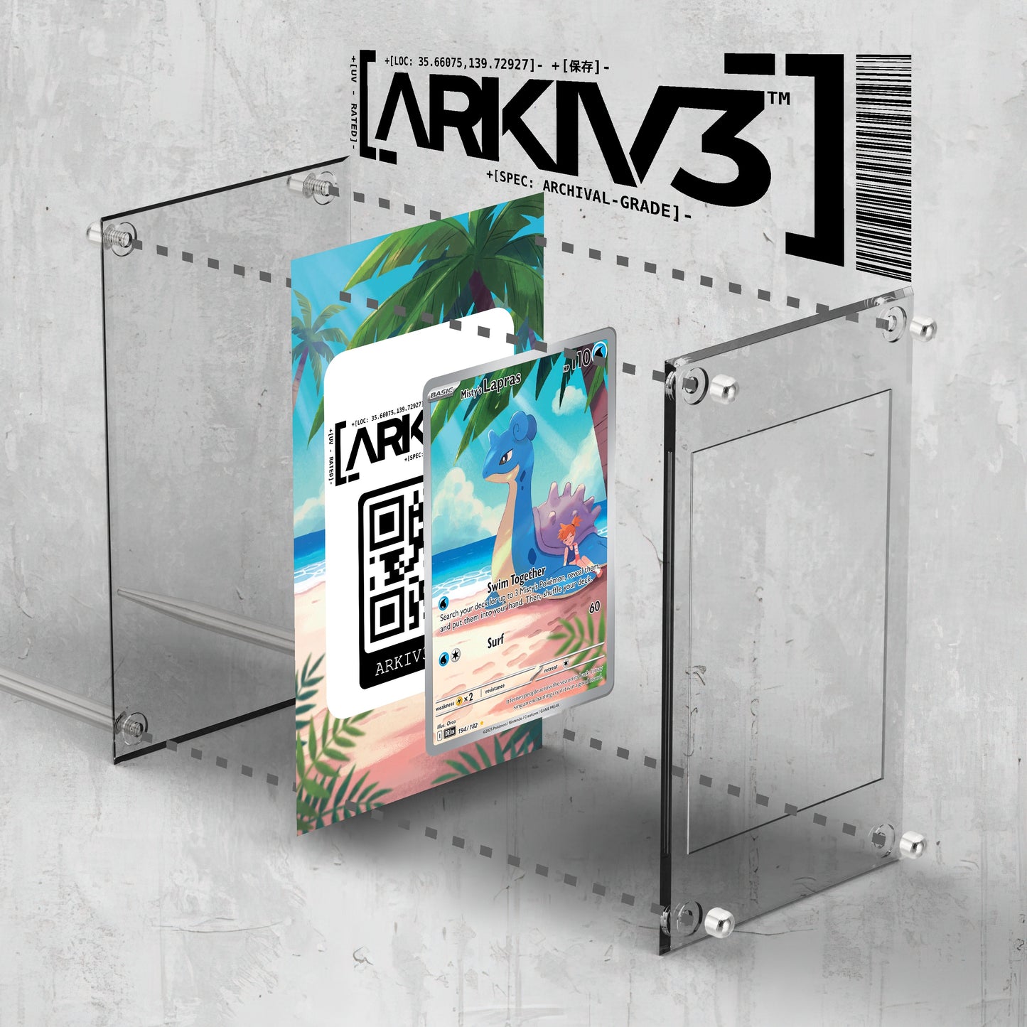 [UNIT: 194/182] // Misty's Lapras Extended Art Display Case - Raw