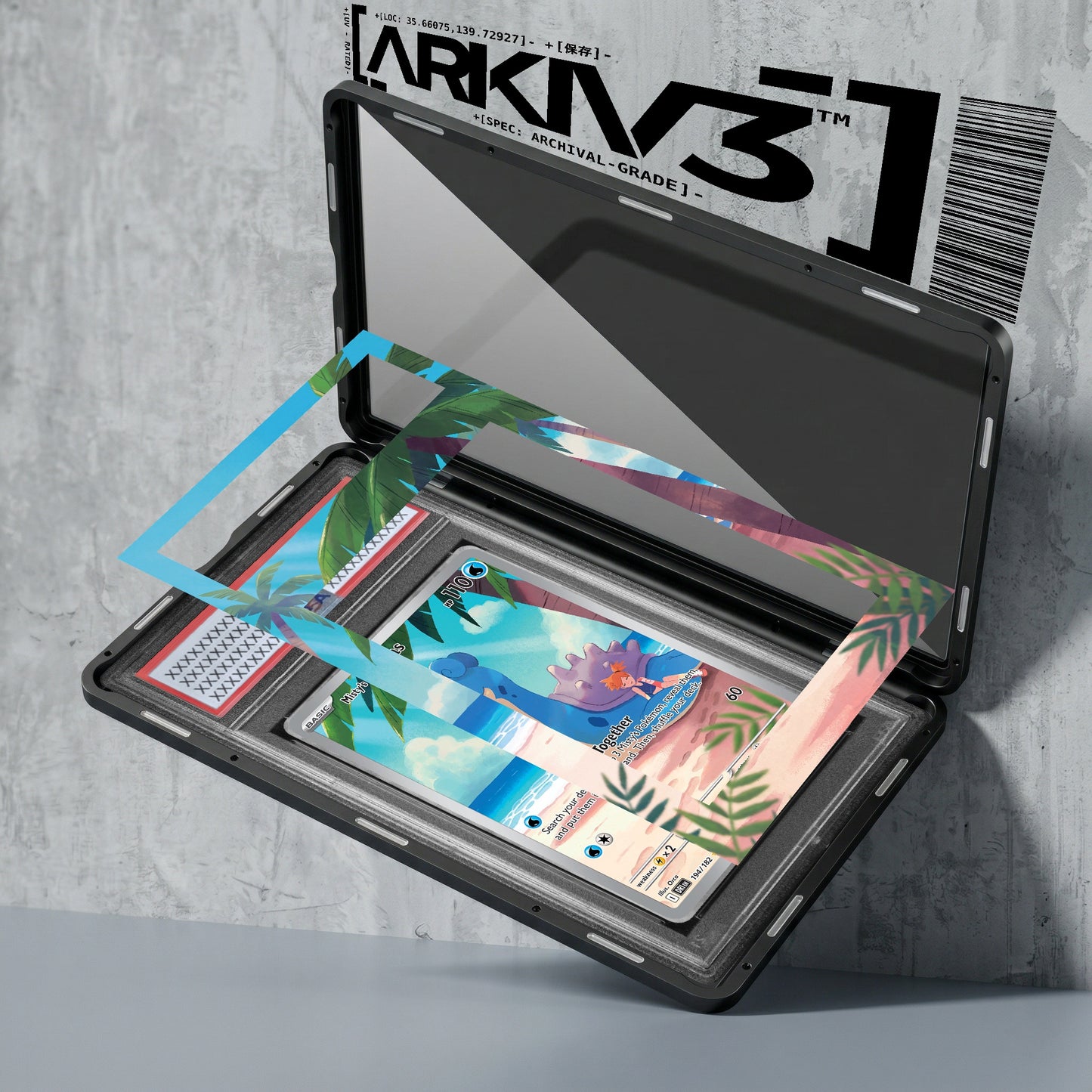 ARKIV3 PSA graded exploded mockup