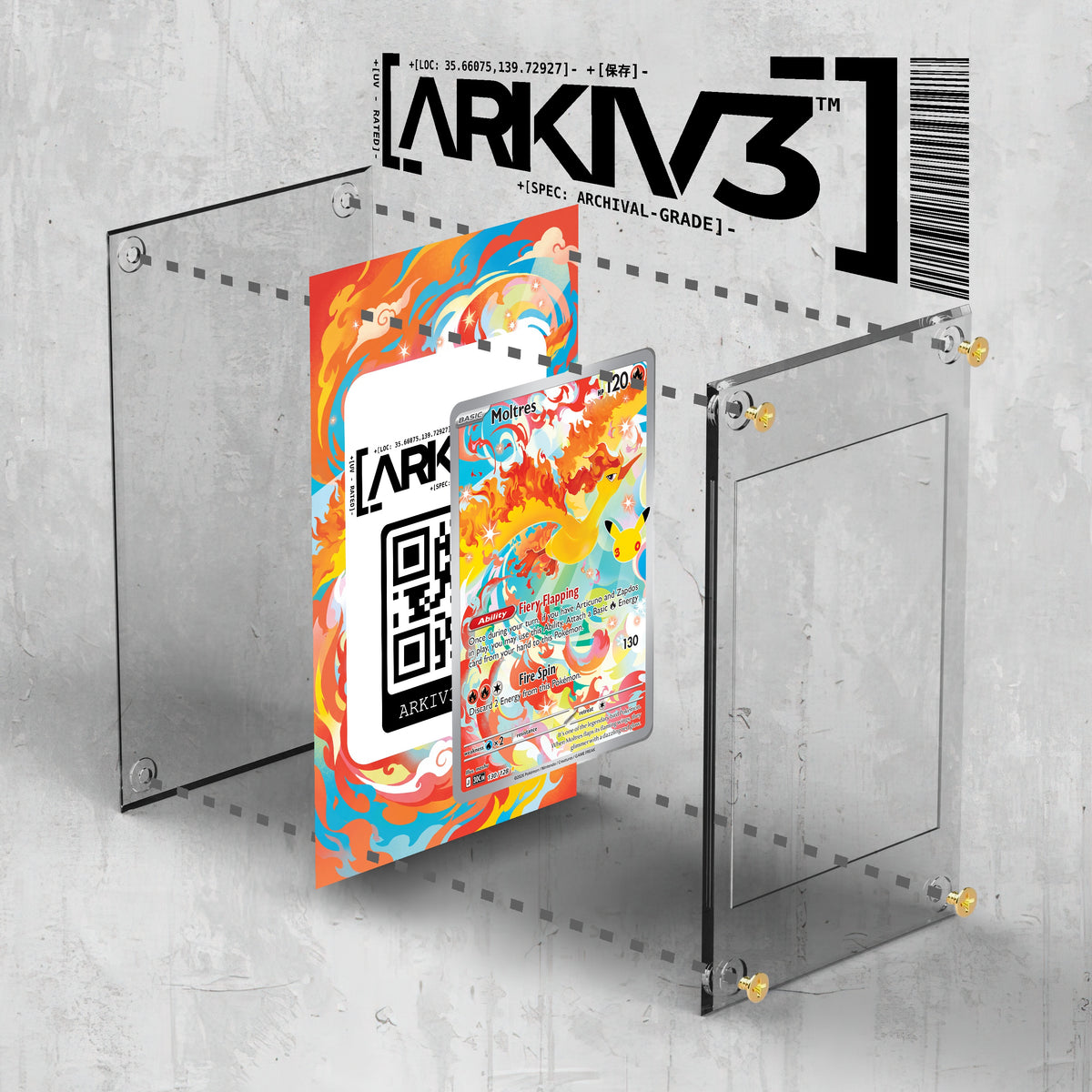 [UNIT: 130/128] // Moltres Extended Art Display Case - Raw