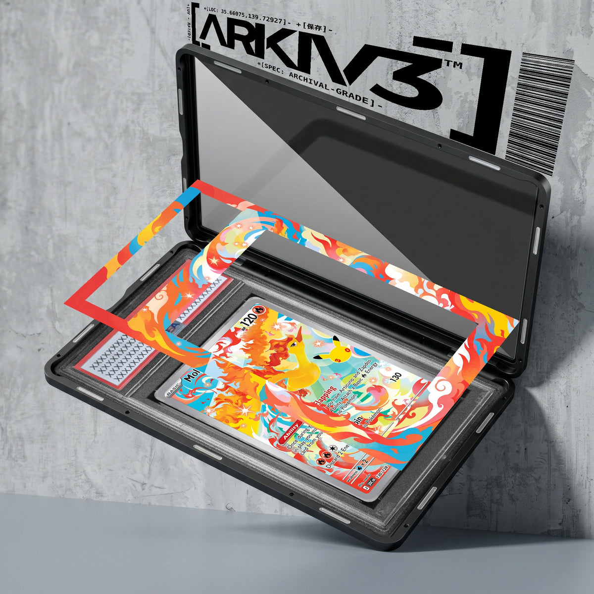 ARKIV3 PSA graded exploded mockup