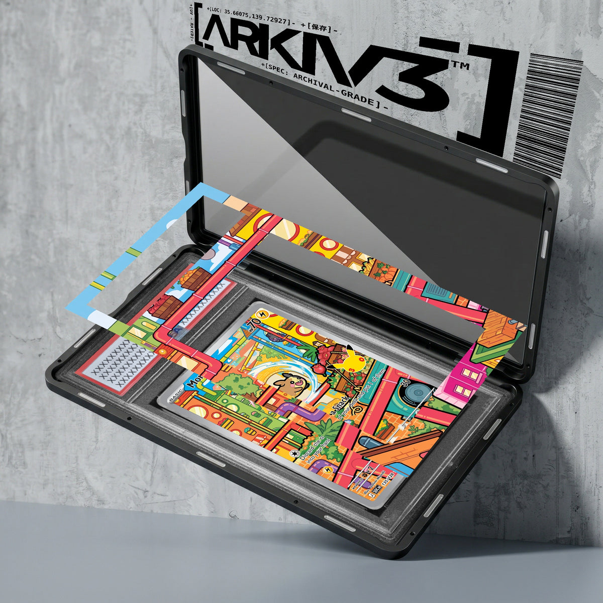 ARKIV3 PSA graded exploded mockup