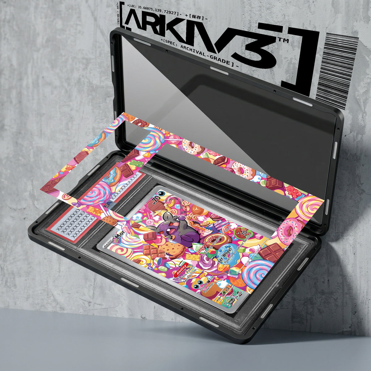 ARKIV3 PSA graded exploded mockup