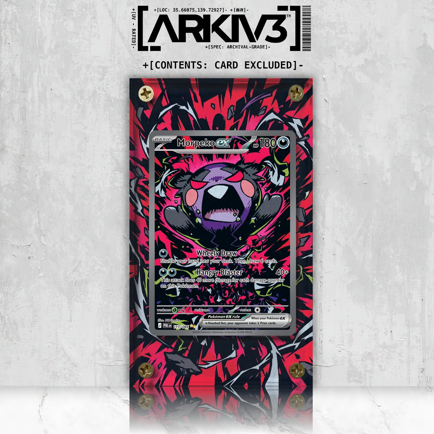 [UNIT: 117/84] // Morpeko ex Extended Art Display Case - Raw