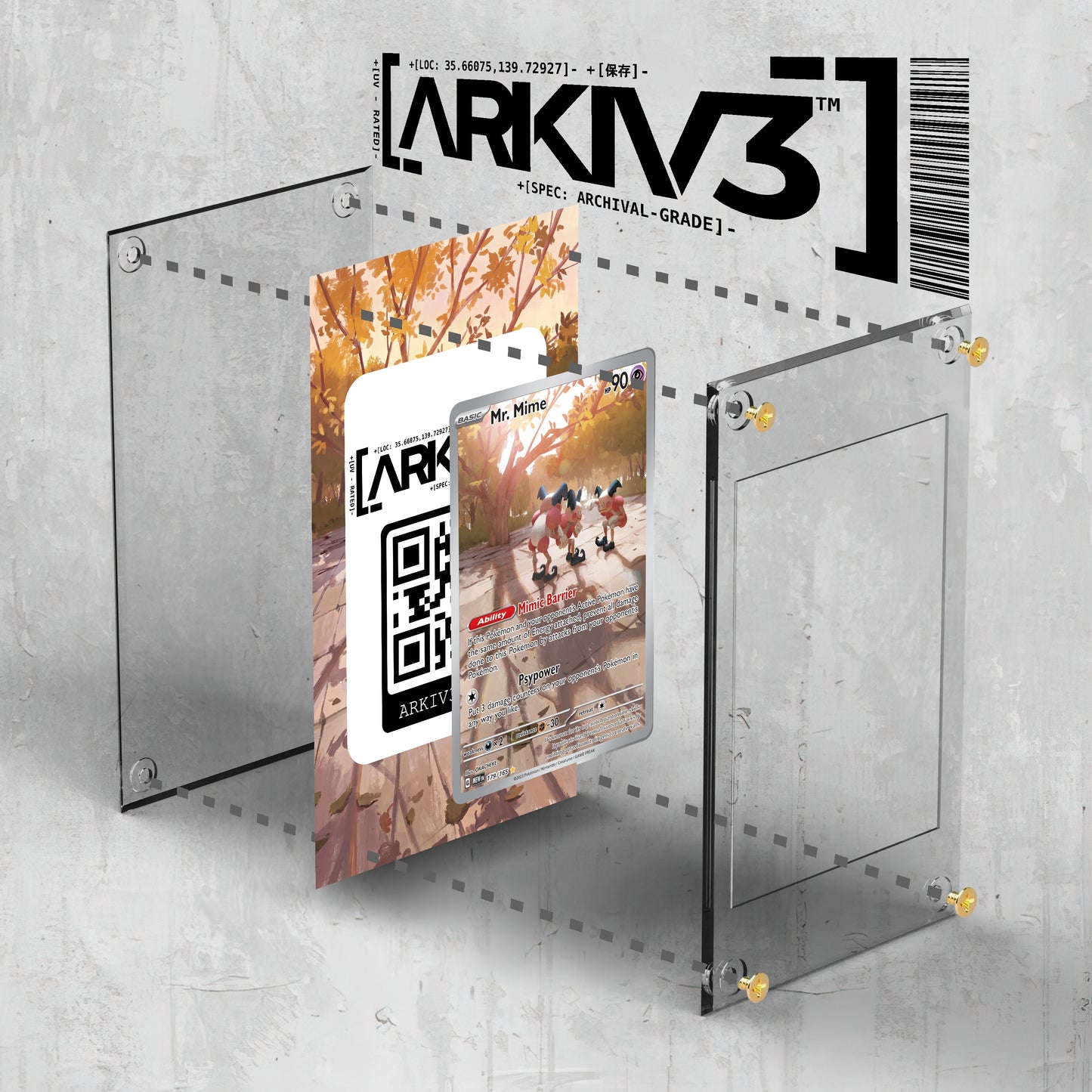 [UNIT: 179/165] // Mr. Mime Extended Art Display Case - Raw
