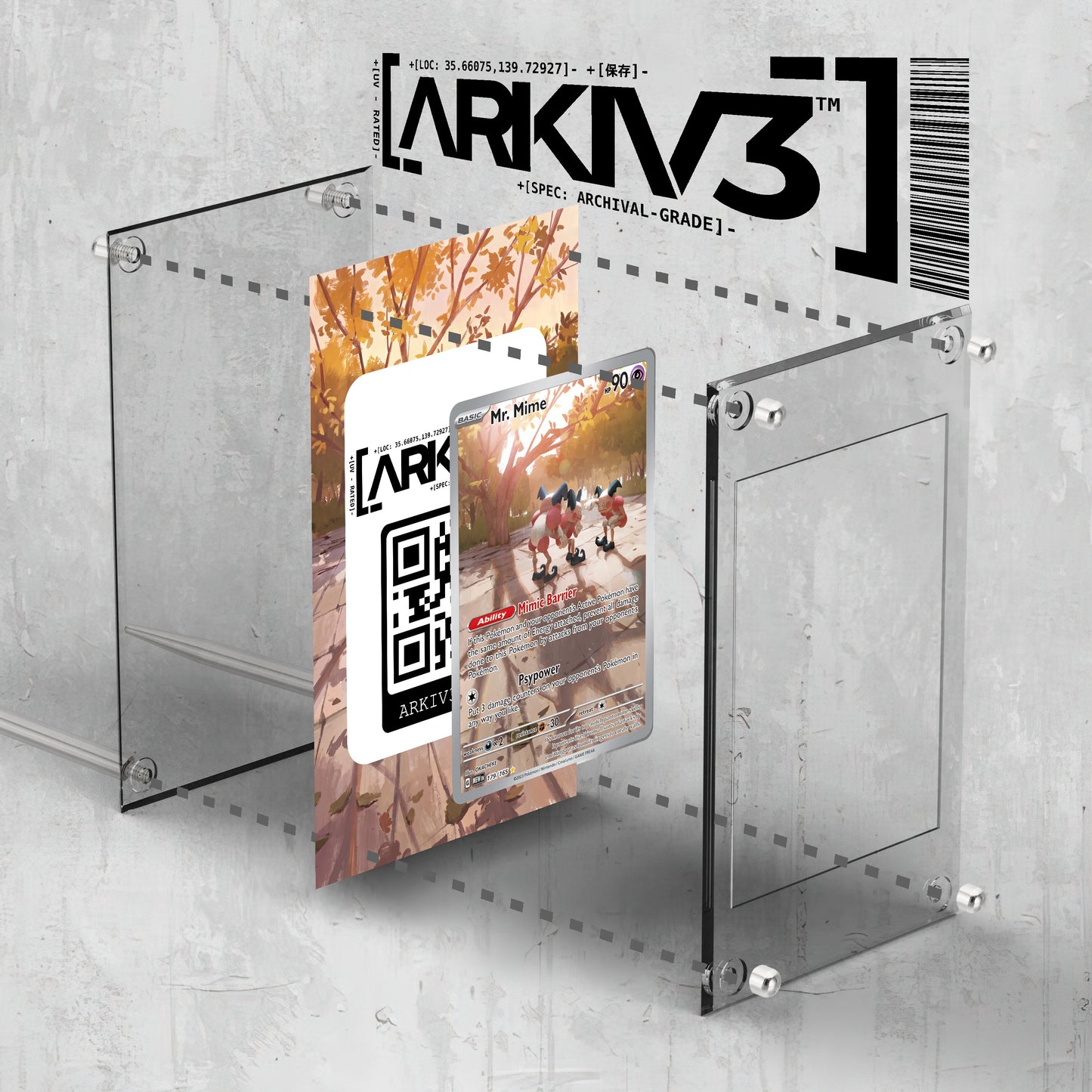 [UNIT: 179/165] // Mr. Mime Extended Art Display Case - Raw