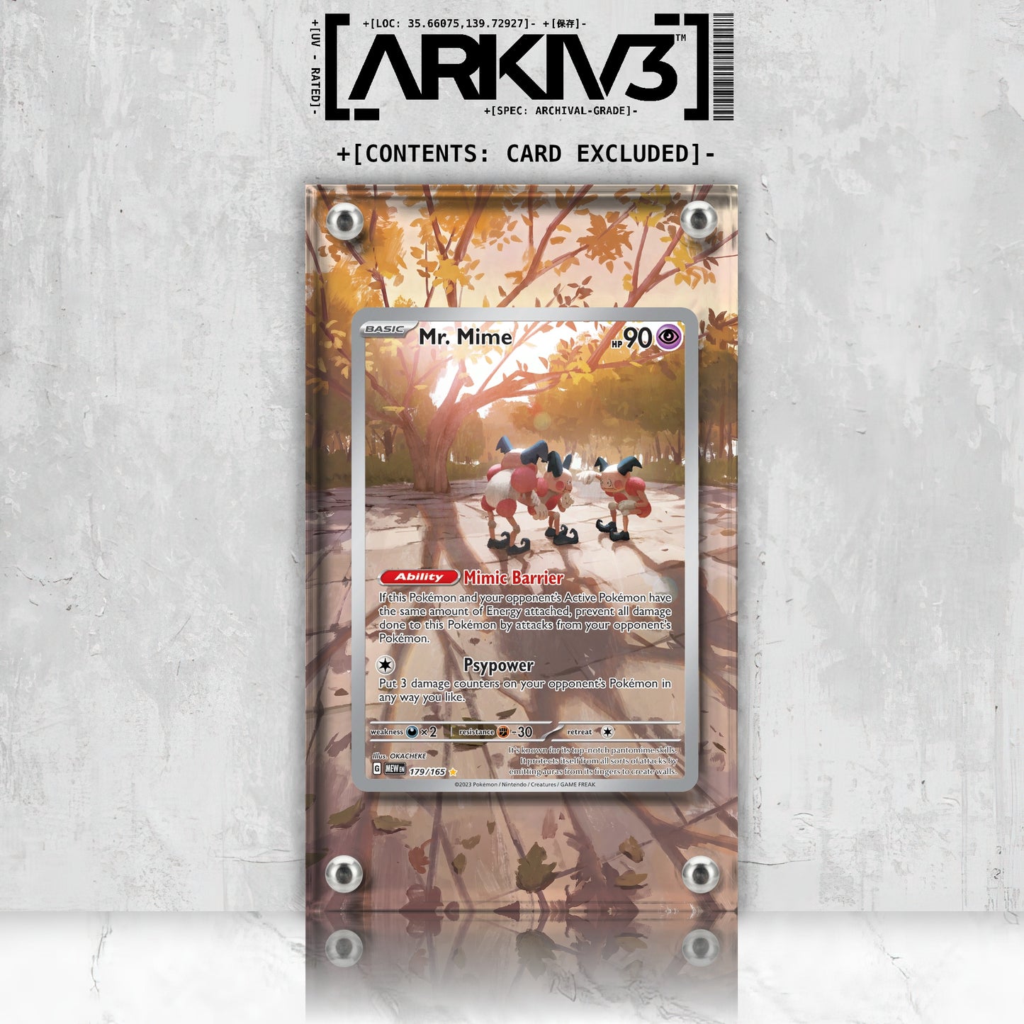 [UNIT: 179/165] // Mr. Mime Extended Art Display Case - Raw