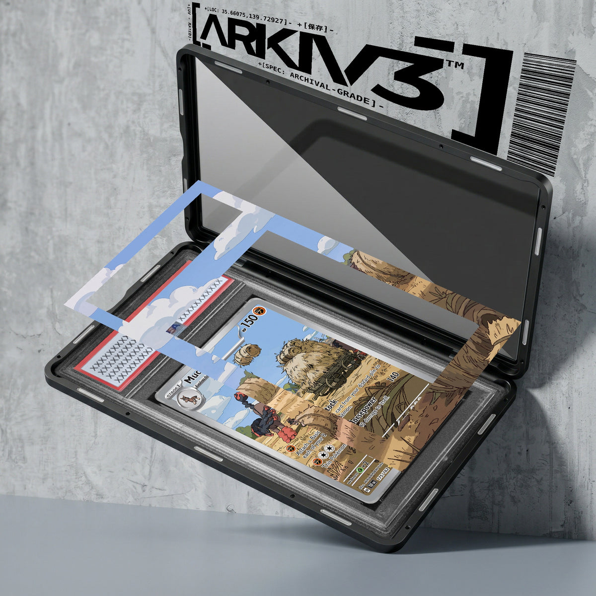 ARKIV3 PSA graded exploded mockup
